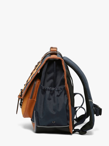 Satchel For Kids 2 Compartments Cameleon Blue vintage urban CA38 other view 1