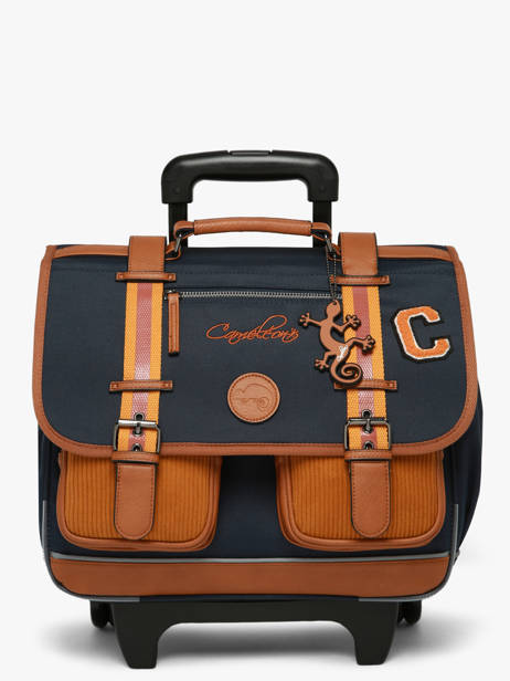 Boekentas Op Wieltjes 2 Compartimenten Vintage Urban Cameleon Blauw vintage urban CR38