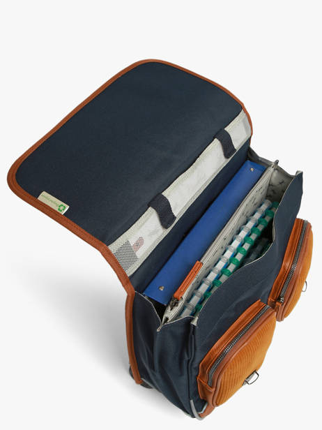 Boekentas Op Wieltjes 2 Compartimenten Vintage Urban Cameleon Blauw vintage urban CR38 ander zicht 2