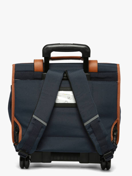 Boekentas Op Wieltjes 2 Compartimenten Vintage Urban Cameleon Blauw vintage urban CR38 ander zicht 3