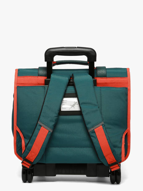 Boekentas Op Wieltjes 2 Compartimenten Vintage Urban Cameleon Blauw vintage urban CR38 ander zicht 3