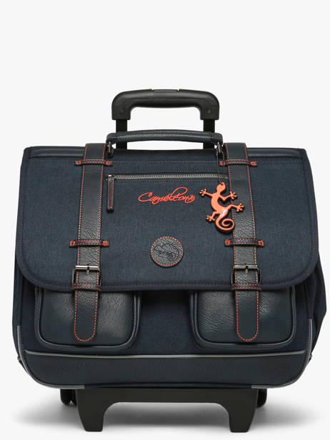 3-compartment Wheeled Satchel Cameleon Blue vintage urban CR41