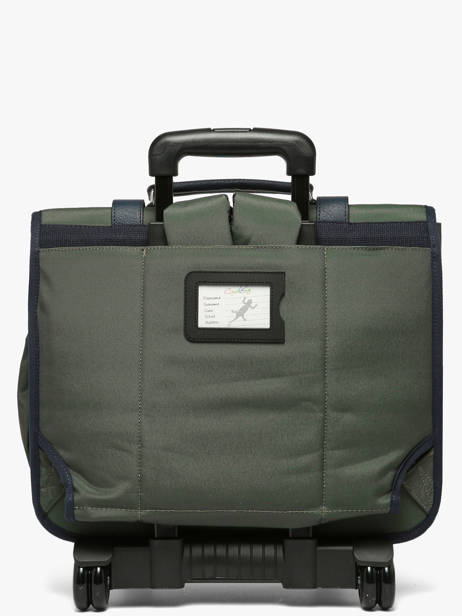 Boekentas Op Wieltjes 3 Compartimenten Vintage Urban Cameleon Groen vintage urban CR41 ander zicht 4