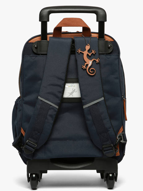 Sac A Dos à Roulettes 2 Compartiments Cameleon Bleu vintage urban SR40 vue secondaire 3