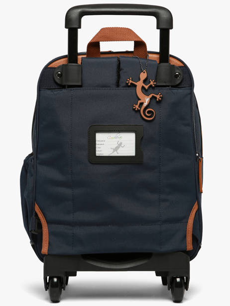 Sac A Dos à Roulettes 2 Compartiments Cameleon Bleu vintage urban SR40 vue secondaire 4