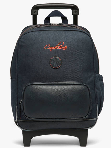 Sac A Dos � Roulettes 2 Compartiments Cameleon Bleu vintage urban SR40