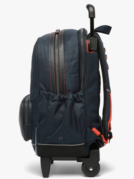 Sac A Dos à Roulettes 2 Compartiments Cameleon Bleu vintage urban SR40 vue secondaire 1
