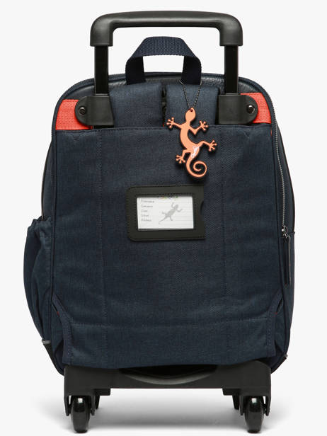 Sac A Dos à Roulettes 2 Compartiments Cameleon Bleu vintage urban SR40 vue secondaire 4