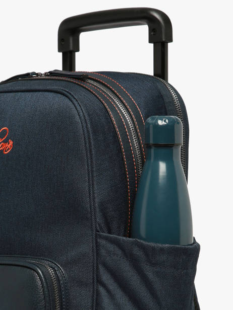 Sac A Dos à Roulettes 2 Compartiments Cameleon Bleu vintage urban SR40 vue secondaire 5