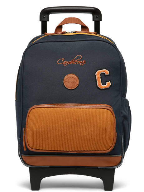 Sac A Dos à Roulettes 2 Compartiments Cameleon Bleu vintage urban SR40 vue secondaire 6
