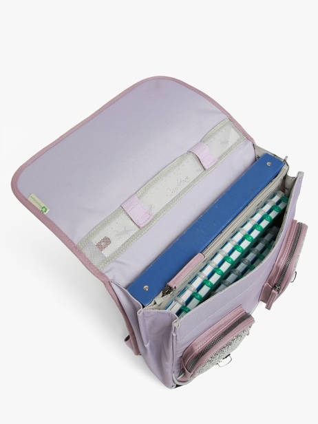 Cartable Enfant 2 Compartiments Vintage Fantasy Cameleon Violet vintage fantasy CA35 vue secondaire 3