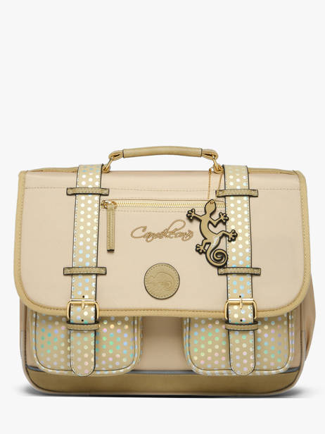Cartable Enfant 2 Compartiments Vintage Fantasy Cameleon Beige vintage fantasy CA38