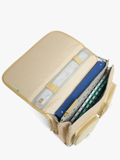 Cartable Enfant 2 Compartiments Vintage Fantasy Cameleon Beige vintage fantasy CA38 vue secondaire 2