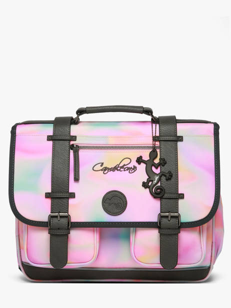 Satchel For Kids 2 Compartments Cameleon Pink vintage fantasy CA38