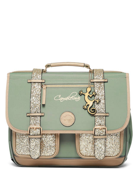 Cartable Enfant 2 Compartiments Vintage Fantasy Cameleon Vert vintage fantasy CA38 vue secondaire 6