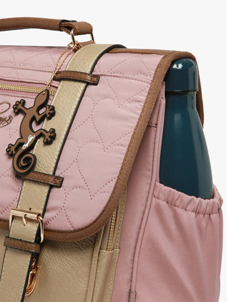 Cartable Enfant 2 Compartiments Vintage Fantasy Cameleon Rose vintage fantasy CA38 vue secondaire 4