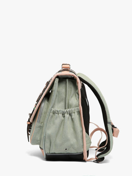 Cartable Enfant 2 Compartiments Vintage Fantasy Cameleon Vert vintage fantasy CA38 vue secondaire 1
