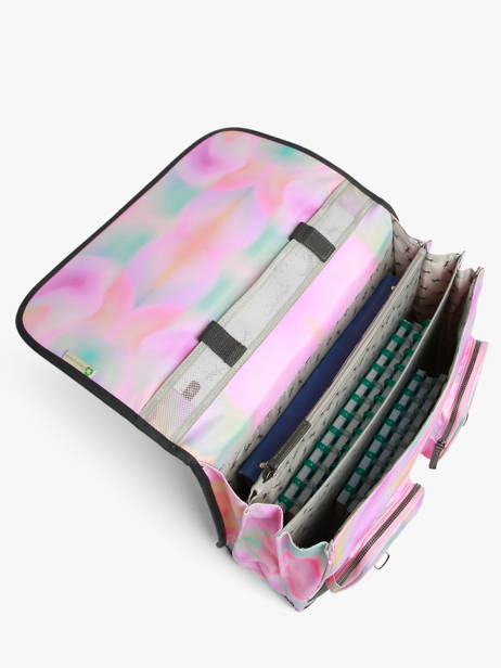 Cartable Enfant 3 Compartiments Vintage Fantasy Cameleon Rose vintage fantasy CA41 vue secondaire 3