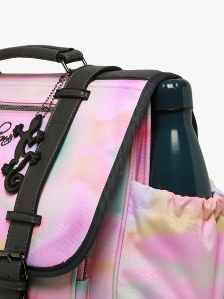 Cartable Enfant 3 Compartiments Vintage Fantasy Cameleon Rose vintage fantasy CA41 vue secondaire 5