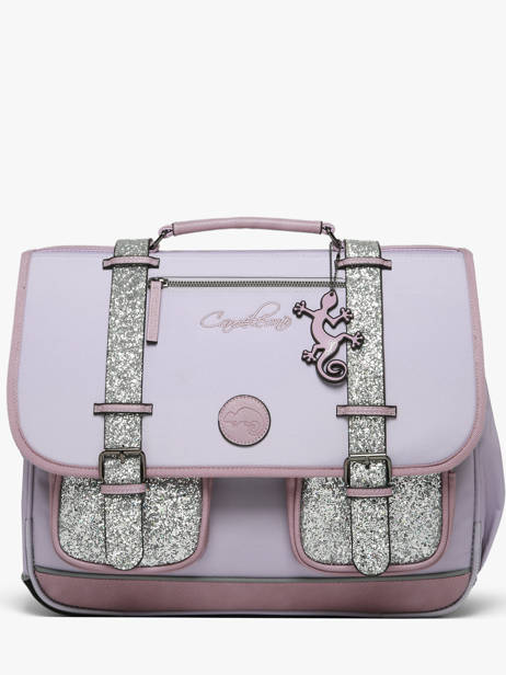 Cartable Enfant 3 Compartiments Cameleon Violet vintage fantasy CA41