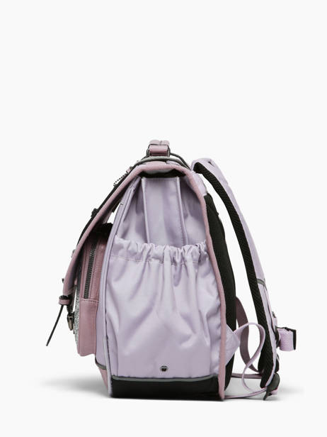 Cartable Enfant 3 Compartiments Vintage Fantasy Cameleon Violet vintage fantasy CA41 vue secondaire 2