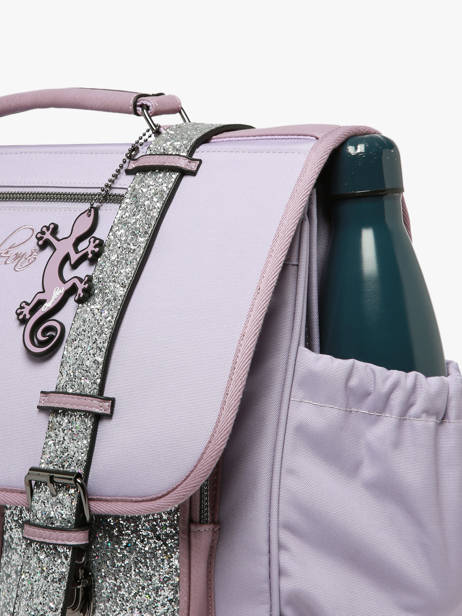 Cartable Enfant 3 Compartiments Vintage Fantasy Cameleon Violet vintage fantasy CA41 vue secondaire 5