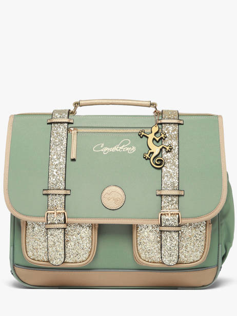Cartable Enfant 3 Compartiments Vintage Fantasy Cameleon Vert vintage fantasy CA41