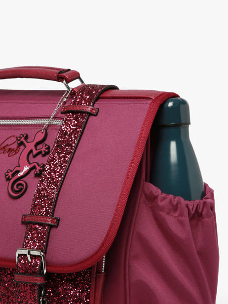 Cartable Enfant 3 Compartiments Cameleon Violet vintage fantasy CA41 vue secondaire 4