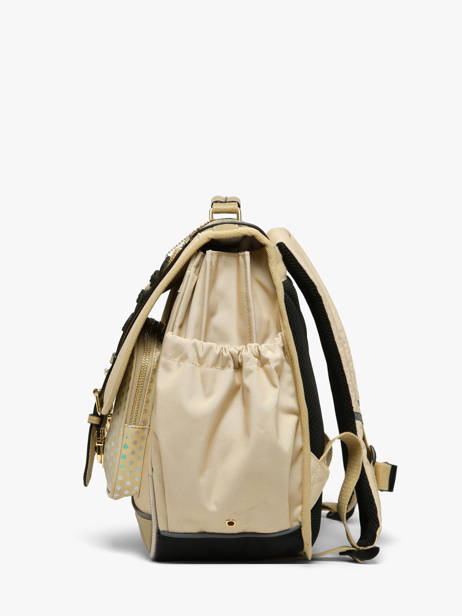 Cartable Enfant 3 Compartiments Cameleon Beige vintage fantasy CA41 vue secondaire 1