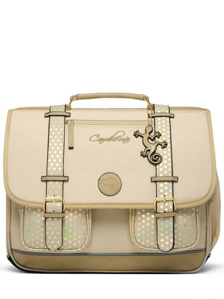 Cartable Enfant 3 Compartiments Cameleon Beige vintage fantasy CA41 vue secondaire 5
