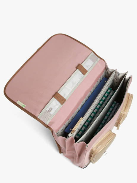 Cartable Enfant 3 Compartiments Cameleon Rose vintage fantasy CA41 vue secondaire 2