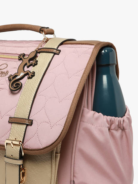 Cartable Enfant 3 Compartiments Cameleon Rose vintage fantasy CA41 vue secondaire 4