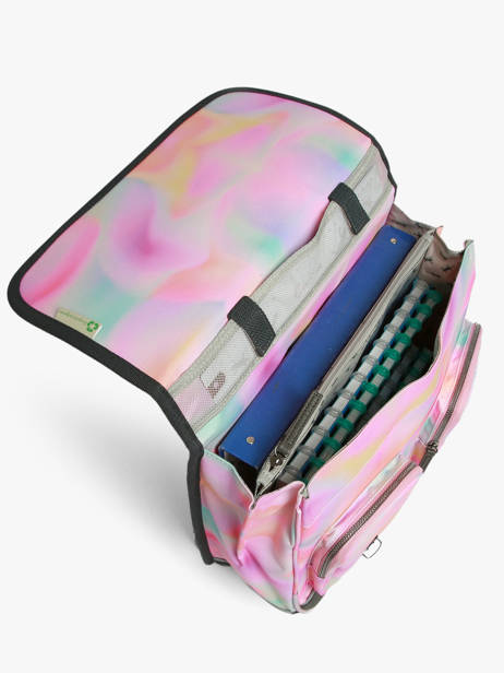 Boekentas Op Wieltjes Kinderen 2 Compartimenten Vintage Fantasy Cameleon Roze vintage fantasy CR38 ander zicht 3