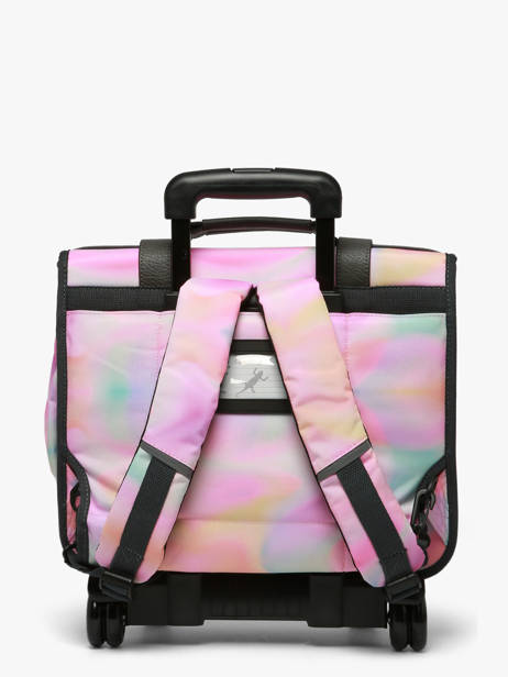 Boekentas Op Wieltjes Kinderen 2 Compartimenten Vintage Fantasy Cameleon Roze vintage fantasy CR38 ander zicht 4