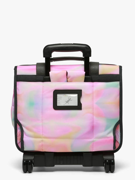 Boekentas Op Wieltjes Kinderen 2 Compartimenten Vintage Fantasy Cameleon Roze vintage fantasy CR38 ander zicht 5