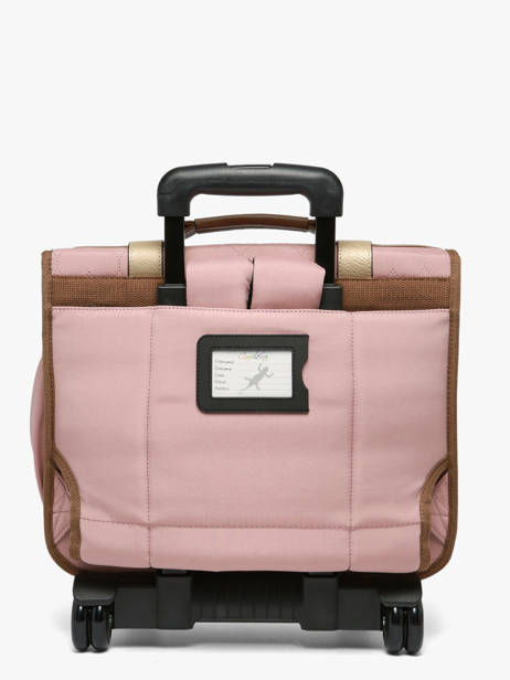 Cartable à Roulettes Enfant 2 Compartiments Cameleon Rose vintage fantasy CR38 vue secondaire 4