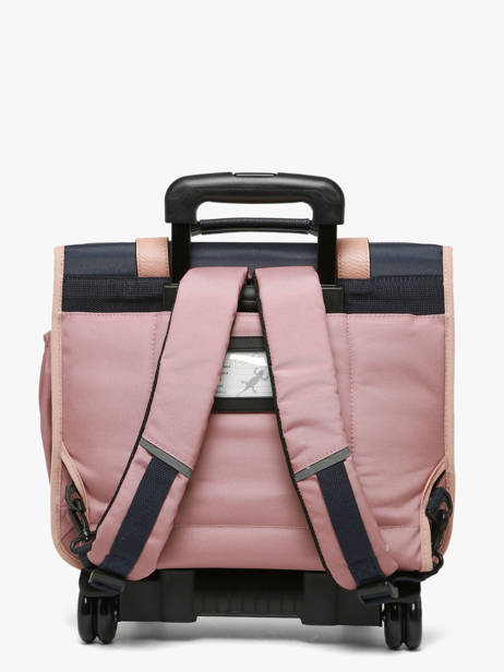 Cartable à Roulettes Enfant 2 Compartiments Cameleon Bleu vintage fantasy CR38 vue secondaire 3