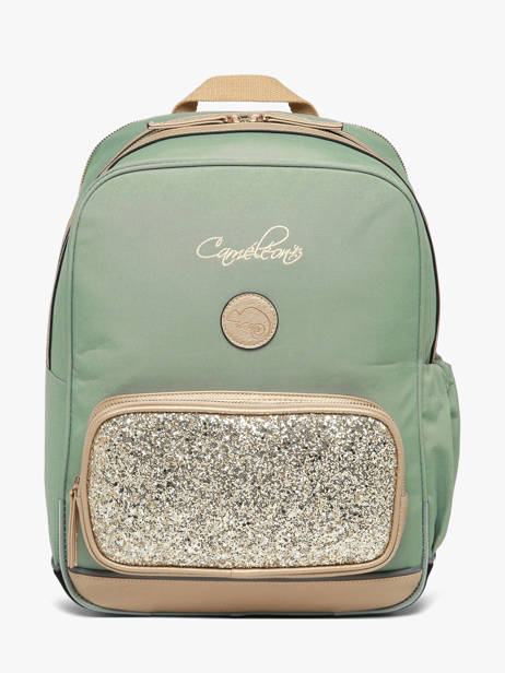 2-compartment Backpack Vintage Fantasy Cameleon Green vintage fantasy SO40