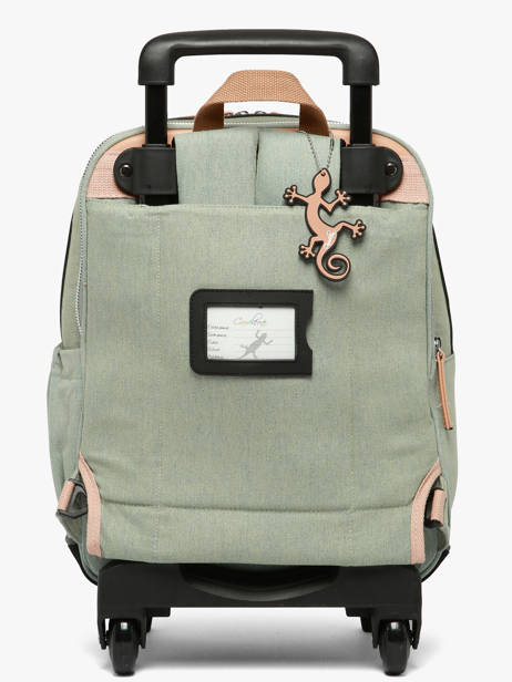Rugzak Op Wieltjes 2 Compartimenten Vintage Fantasy Cameleon Groen vintage fantasy SR40 ander zicht 4
