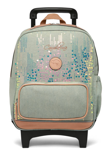 Rugzak Op Wieltjes 2 Compartimenten Vintage Fantasy Cameleon Groen vintage fantasy SR40 ander zicht 6