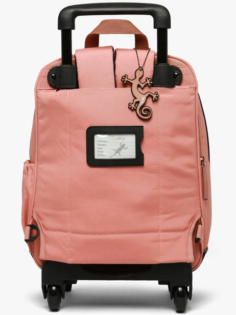 Rugzak Op Wieltjes 2 Compartimenten Vintage Fantasy Cameleon Roze vintage fantasy SR40 ander zicht 5
