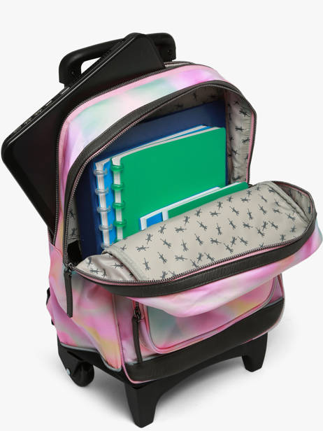 Rugzak Op Wieltjes 2 Compartimenten Vintage Fantasy Cameleon Roze vintage fantasy SR40 ander zicht 3