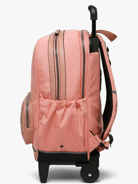 Rugzak Op Wieltjes 2 Compartimenten Vintage Fantasy Cameleon Roze vintage fantasy SR40 ander zicht 2