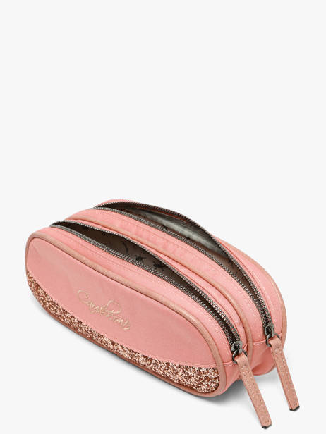 Pencil Case For Kids 2 Compartments Vintage Fantasy Cameleon Pink vintage fantasy TROU other view 1