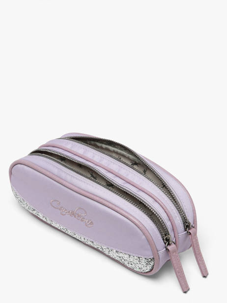 Pencil Case For Kids 2 Compartments Vintage Fantasy Cameleon Violet vintage fantasy TROU other view 1