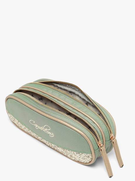 Pencil Case For Kids 2 Compartments Vintage Fantasy Cameleon Green vintage fantasy TROU other view 1