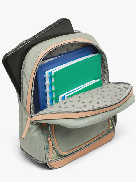 2-compartment Backpack Vintage Fantasy Cameleon Green vintage fantasy SO40 other view 4