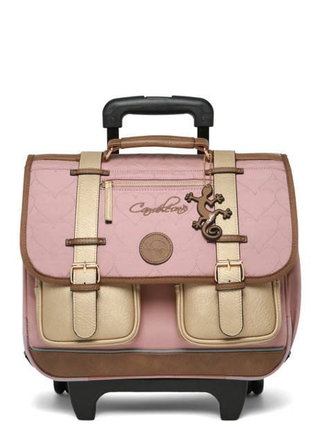 Wheeled Schoolbag For Kids 2 Compartments Cameleon Brown vintage fantasy CR38 other view 8
