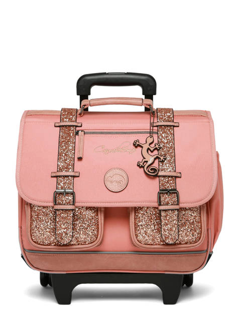 Cartable à Roulettes Enfant 2 Compartiments Cameleon Rose vintage fantasy CR38 vue secondaire 8