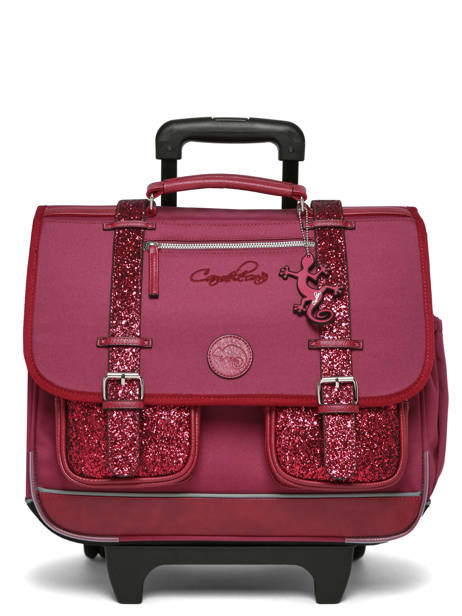3-compartment Wheeled Satchel Cameleon Violet vintage fantasy CR41 other view 8